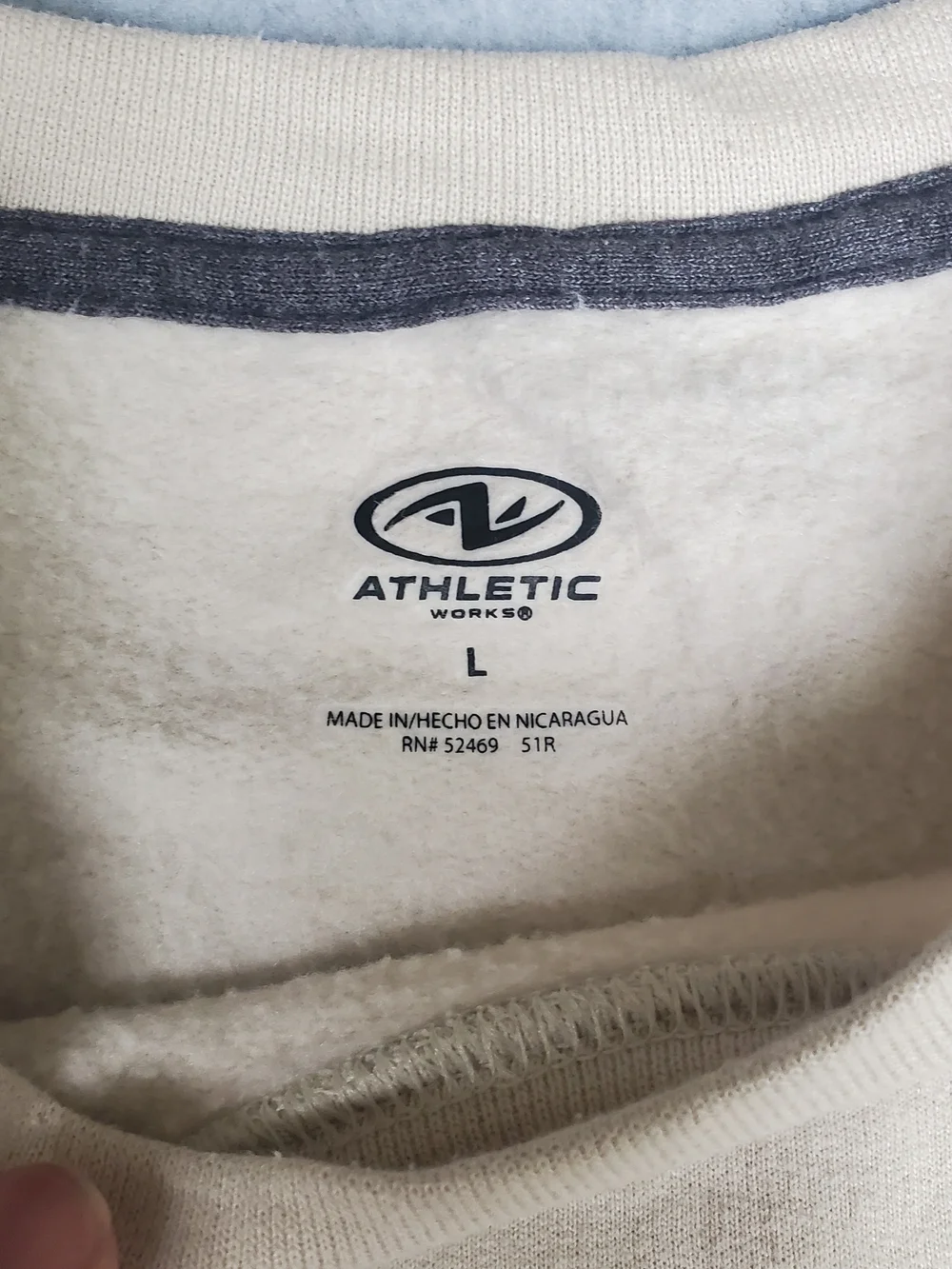 Athletic Works Crewneck Sweater in Mauve and Cream